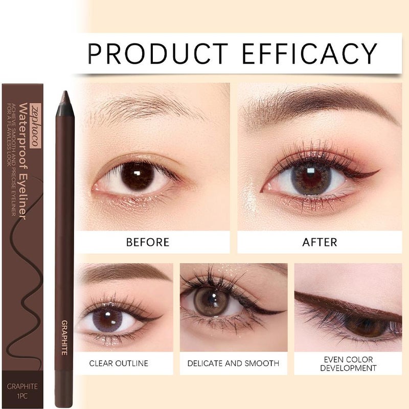 24Hr Waterproof Eyeliner, Sharpenable Eye Pencil, New Personal Eyeliner, No Smudging, Fading, Smooth And Easy To Color - Image 4